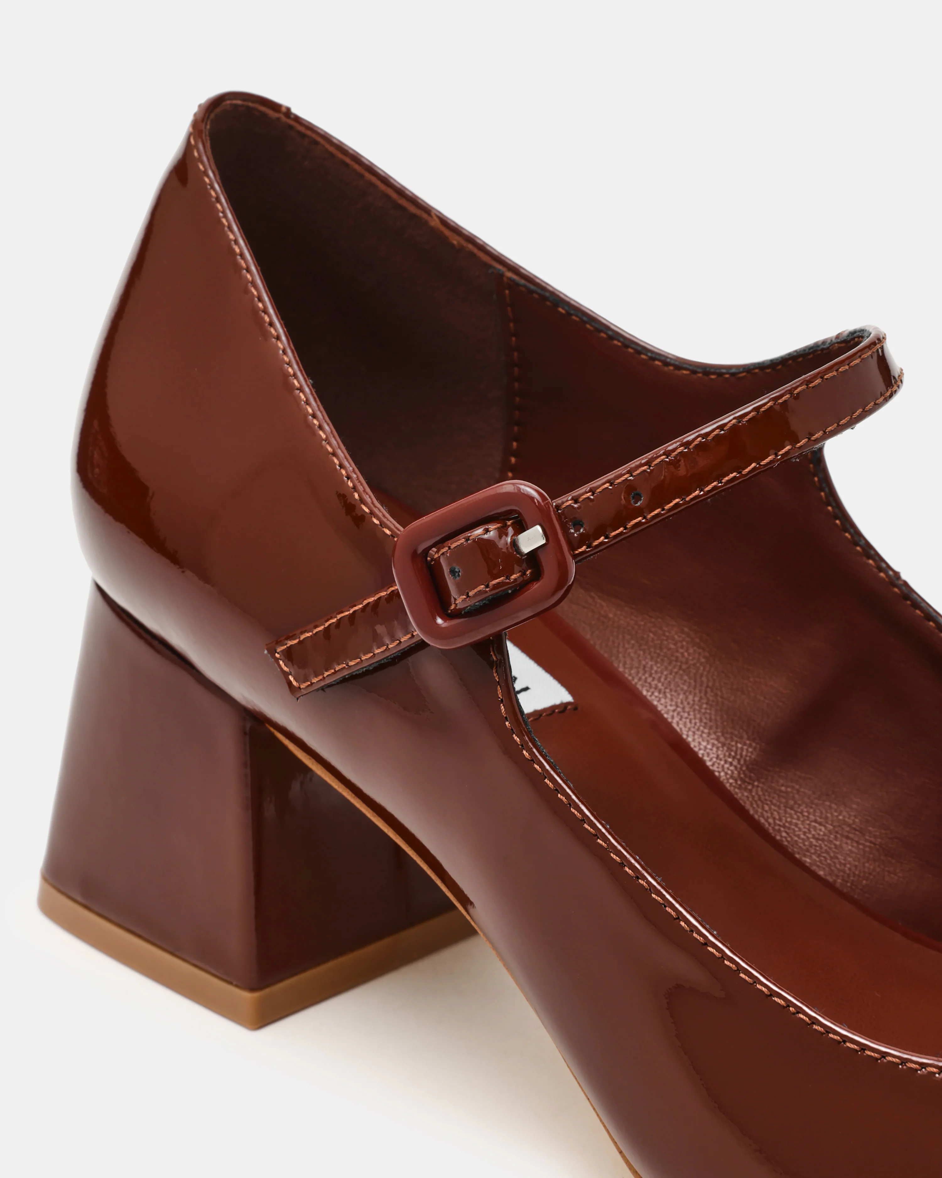 Darcey Mary Jane Cognac Vernice - Image 3
