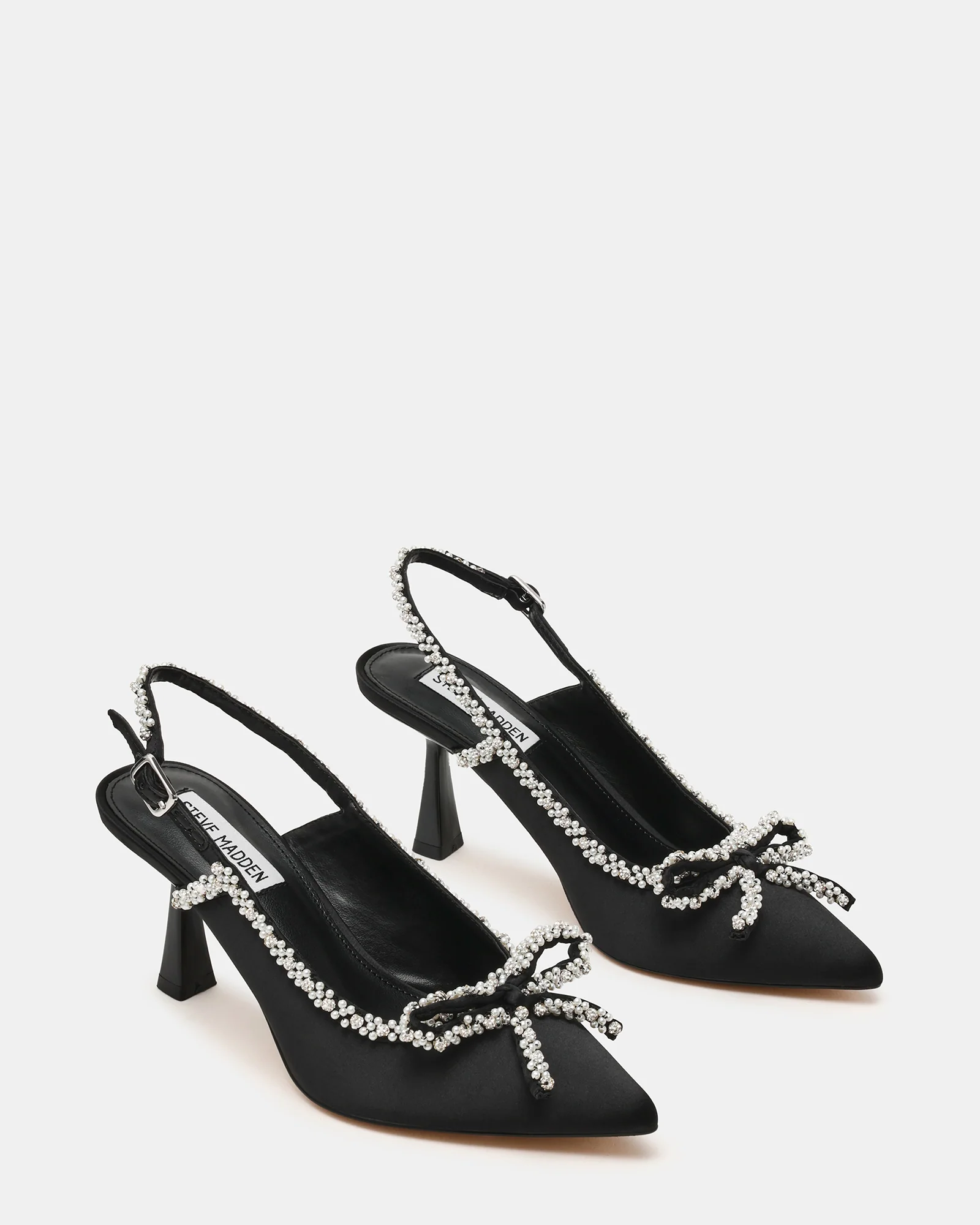 Florissa Slingback Nero Satin - Image 2